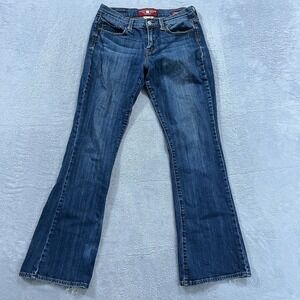 Lucky Brand Jeans Womens 6 28 Sofia Boot‎ Cowgirl Southwestern Y2K Blue Denim